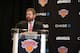 NEW YORK, NY - MARCH 18: James Dolan owner of the New York Knicks during the press conference announcing Phil Jackson as the New York Knicks president at Madison Square Garden in New York. NOTE TO USER: User expressly acknowledges and agrees that, by downloading and or using this photograph, User is consenting to the terms and conditions of the Getty Images License Agreement. Mandatory Copyright Notice: Copyright 2014 NBAE (Photo by Nathaniel S. Butler/NBAE via Getty Images)