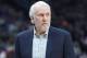 SACRAMENTO, CA - FEBRUARY 04: Head coach Gregg Popovich of the San Antonio Spurs looks on against the Sacramento Kings during an NBA basketball game at Golden 1 Center on February 4, 2019 in Sacramento, California. NOTE TO USER: User expressly acknowledges and agrees that, by downloading and or using this photograph, User is consenting to the terms and conditions of the Getty Images License Agreement. (Photo by Thearon W. Henderson/Getty Images)