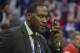 PHILADELPHIA, PA - OCTOBER 18: General Manager Elton Brand of the Philadelphia 76ers talks on the phone prior to the game against the Chicago Bulls at Wells Fargo Center on October 18, 2018 in Philadelphia, Pennsylvania. NOTE TO USER: User expressly acknowledges and agrees that, by downloading and or using this photograph, User is consenting to the terms and conditions of the Getty Images License Agreement. (Photo by Mitchell Leff/Getty Images)