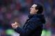 HUDDERSFIELD, ENGLAND - FEBRUARY 09: Unai Emery the head coach / manager of Arsenal gestures during the Premier League match between Huddersfield Town and Arsenal FC at John Smith's Stadium on February 9, 2019 in Huddersfield, United Kingdom. (Photo by Robbie Jay Barratt - AMA/Getty Images)