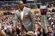 LOS ANGELES, CA - NOVEMBER 7: Magic Johnson looks on during the game between the Los Angeles Lakers and Minnesota Timberwolves on November 7, 2018 at STAPLES Center in Los Angeles, California. NOTE TO USER: User expressly acknowledges and agrees that, by downloading and/or using this Photograph, user is consenting to the terms and conditions of the Getty Images License Agreement. Mandatory Copyright Notice: Copyright 2018 NBAE (Photo by Andrew D. Bernstein/NBAE via Getty Images)