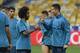 Real Madrid's Portuguese forward Cristiano Ronaldo (R) and Real Madrid's Brazilian defender Marcelo (L) attend a team's training session at the Olympic Stadium in Kiev, Ukraine on May 25, 2018, on the eve of the UEFA Champions League final football match between Liverpool and Real Madrid. (Photo by LLUIS GENE / AFP) (Photo credit should read LLUIS GENE/AFP/Getty Images)