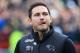 Derby County's English manager Frank Lampard reacts during the English FA Cup fourth round football match between Accrington Stanley and Derby County at Wham Stadium in Accrington, north west England, on January 26, 2019. - Derby won the match 1-0. (Photo by Lindsey PARNABY / AFP) / RESTRICTED TO EDITORIAL USE. No use with unauthorized audio, video, data, fixture lists, club/league logos or 'live' services. Online in-match use limited to 120 images. An additional 40 images may be used in extra time. No video emulation. Social media in-match use limited to 120 images. An additional 40 images may be used in extra time. No use in betting publications, games or single club/league/player publications. / (Photo credit should read LINDSEY PARNABY/AFP/Getty Images)