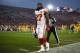 Kansas City Chiefs running back Kareem Hunt walks off the field prior to an NFL football game against the Los Angeles Rams Monday, Nov. 19, 2018, in Los Angeles. (AP Photo/Kelvin Kuo)