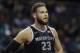 Detroit Pistons' Blake Griffin (23) waits for a free throw during the first half of an NBA basketball game against the Charlotte Hornets in Charlotte, N.C., Wednesday, Dec. 12, 2018. (AP Photo/Chuck Burton)