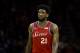 Philadelphia 76ers' Joel Embiid in action during an NBA basketball game against the Toronto Raptors, Tuesday, Feb. 5, 2019, in Philadelphia. (AP Photo/Matt Slocum)