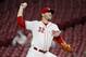 FILE - In this Tuesday, Sept. 25, 2018 file photo, Cincinnati Reds starting pitcher Matt Harvey throws during the first inning of the team's baseball game against the Kansas City Royals in Cincinnati. A person familiar with the negotiations tells The Associated Press that pitcher Matt Harvey has agreed to an $11 million, one-year contract with the Los Angeles Angels. The person spoke Tuesday, Dec. 18, 2018 on condition of anonymity because the agreement had not yet been announced.(AP Photo/John Minchillo, File)
