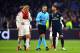 AMSTERDAM, NETHERLANDS - FEBRUARY 13: Referee Damir Skomina talks with Sergio Ramos of Real Madrid and Kasper Dolberg of Ajax during the UEFA Champions League Round of 16 First Leg match between Ajax and Real Madrid at Johan Cruyff Arena on February 13, 2019 in Amsterdam, . (Photo by Chris Brunskill/Fantasista/Getty Images)