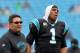 CHARLOTTE, NC - DECEMBER 11: Head coach Ron Rivera and Cam Newton #1 of the Carolina Panthers talk during warm ups against the San Diego Chargers at Bank of America Stadium on December 11, 2016 in Charlotte, North Carolina. (Photo by Grant Halverson/Getty Images)