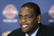 Detroit Pistons' Chris Webber smiles at a news conference in Auburn Hills, Mich., Tuesday, Jan. 16, 2007. Webber signed a prorated contract for the veteran's minimum in the hopes of adding a championship to his NBA resume by joining the Pistons. (AP Photo/Paul Sancya)