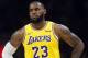 Los Angeles Lakers forward LeBron James is shown during the second half of an NBA basketball game against the Atlanta Hawks Tuesday, Feb. 12, 2019, in Atlanta. The Hawks won 117-113. (AP Photo/John Bazemore)