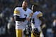 OAKLAND, CA - DECEMBER 09: Antonio Brown #84 and Ben Roethlisberger #7 of the Pittsburgh Steelers looks on against the Oakland Raiders during the first half of their NFL football game at Oakland-Alameda County Coliseum on December 9, 2018 in Oakland, California. (Photo by Thearon W. Henderson/Getty Images)