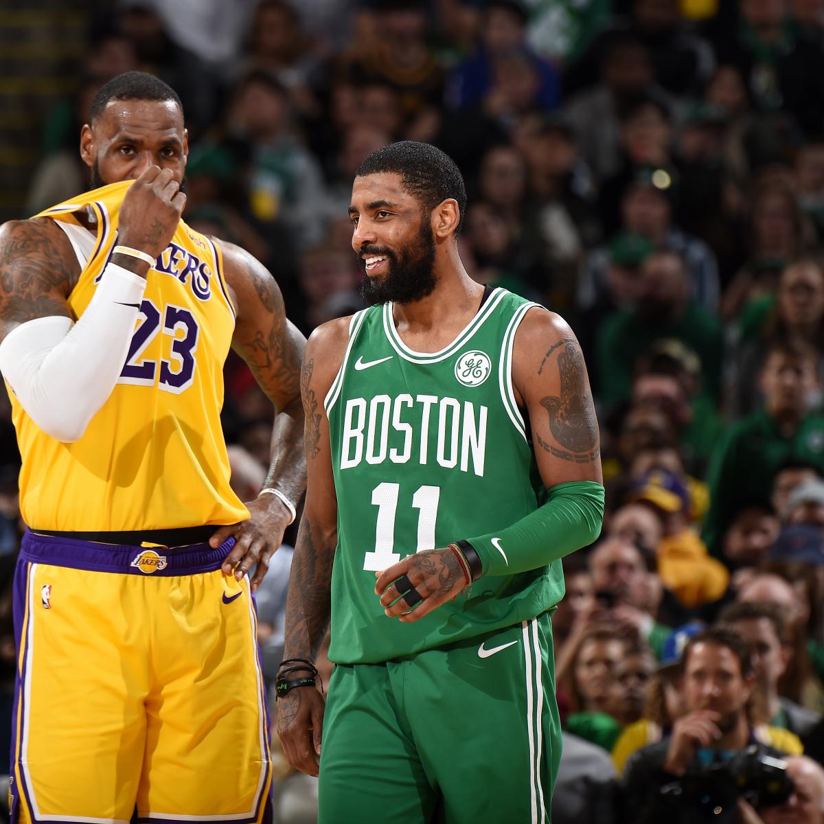 LeBron James vs Kyrie Irving. Boston Celtics vs LA Lakers
