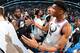 CHARLOTTE, NC - FEBRUARY 17: LeBron James #23 of Team LeBron and Giannis Antetokounmpo #34 of Team Giannis shake hands the 2019 NBA All-Star Game on February 17, 2019 at the Spectrum Center in Charlotte, North Carolina. NOTE TO USER: User expressly acknowledges and agrees that, by downloading and/or using this photograph, user is consenting to the terms and conditions of the Getty Images License Agreement. Mandatory Copyright Notice: Copyright 2019 NBAE (Photo by Andrew D. Bernstein/NBAE via Getty Images)