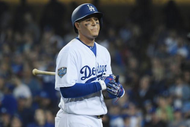 LOS ANGELES, CA - OCTOBER 26:  Manny Machado #8 of the Los Angeles Dodgers reacts after flying out during the thirteenth inning against the Boston Red Sox in Game Three of the 2018 World Series at Dodger Stadium on October 26, 2018 in Los Angeles, California.  (Photo by Harry How/Getty Images)