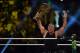 Shane McMahon, SmackDown commissioner and minority owner of WWE, raises the WWE World Cup trophy following the match as part of as part of the World Wrestling Entertainment (WWE) Crown Jewel pay-per-view at the King Saud University Stadium in Riyadh on November 2, 2018. (Photo by Fayez Nureldine / AFP) (Photo credit should read FAYEZ NURELDINE/AFP/Getty Images)