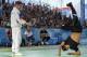 Japan's b-boy Shigelix (R) competes against Russia's b-boy Bumblebee during a battle at the Youth Olympic Games in Buenos Aires, Argentina on October 08, 2018. - The Youth Olympic Games in Buenos Aires hosted the world's best youth break dancers to compete for the first ever Olympic medal in the athletic art. (Photo by EITAN ABRAMOVICH / AFP) (Photo credit should read EITAN ABRAMOVICH/AFP/Getty Images)