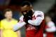 BARYSAW, BELARUS - FEBRUARY 14: Alexandre Lacazette of Arsenal reacts during the UEFA Europa League Round of 32 First Leg match between BATE Barysaw and Arsenal at Barysaw-Arena on February 14, 2019 in Barysaw, Belarus. (Photo by MB Media/Getty Images)