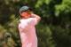MEXICO CITY, MEXICO - FEBRUARY 22: Tiger Woods of the United States plays his shot from the 11th tee during the second round of World Golf Championships-Mexico Championship at Club de Golf Chapultepec on February 22, 2019 in Mexico City, Mexico. (Photo by Hector Vivas/Getty Images)