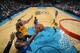 OKLAHOMA CITY, OK- FEBRUARY 22: Paul George #13 of the Oklahoma City Thunder shoots the ball against the Utah Jazz on February 22, 2019 at Chesapeake Energy Arena in Oklahoma City, Oklahoma. NOTE TO USER: User expressly acknowledges and agrees that, by downloading and or using this photograph, User is consenting to the terms and conditions of the Getty Images License Agreement. Mandatory Copyright Notice: Copyright 2019 NBAE (Photo by Zach Beeker/NBAE via Getty Images)