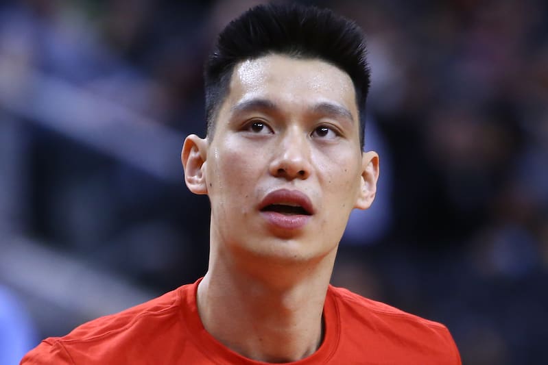 TORONTO, ON - FEBRUARY 13: New signing Jeremy Lin #17 of the Toronto Raptors looks on prior to an NBA game against the Washington Wizards at Scotiabank Arena on February 13, 2019 in Toronto, Canada. NOTE TO USER: User expressly acknowledges and agrees that, by downloading and or using this photograph, User is consenting to the terms and conditions of the Getty Images License Agreement. (Photo by Vaughn Ridley/Getty Images)