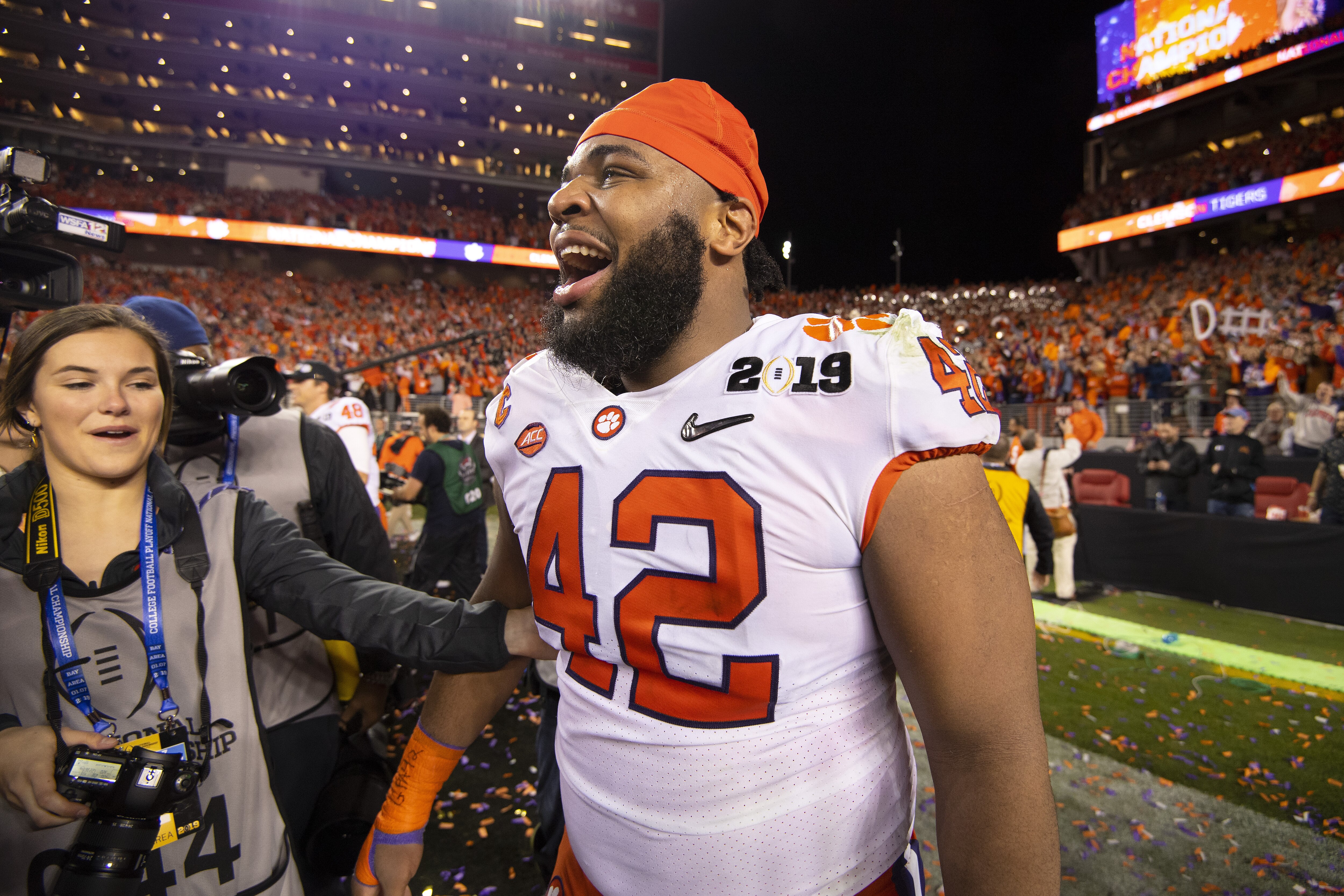 Watch Christian Wilkins Jump On Roger Goodell After Being