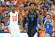 SYRACUSE, NY - FEBRUARY 23: RJ Barrett #5 of the Duke Blue Devils reacts to a play against the Syracuse Orange during the second half at the Carrier Dome on February 23, 2019 in Syracuse, New York. Duke defeated Syracuse 75-65. (Photo by Rich Barnes/Getty Images)