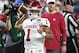 Oklahoma quarterback Kyler Murray (1) warms up, before the Orange Bowl NCAA college football game against Alabama, Saturday, Dec. 29, 2018, in Miami Gardens, Fla. (AP Photo/Wilfredo Lee)