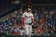 Washington Nationals' Bryce Harper in action during a baseball game against the Philadelphia Phillies, Wednesday, Sept. 12, 2018, in Philadelphia. (AP Photo/Matt Slocum)