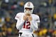 Wisconsin quarterback Alex Hornibrook watches during an NCAA college football game against Michigan in Ann Arbor, Mich., Saturday, Oct. 13, 2018. (AP Photo/Paul Sancya)