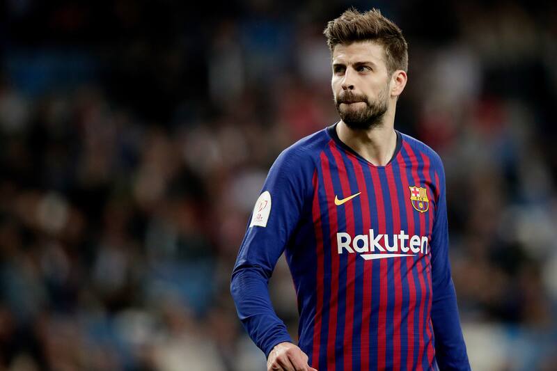 MADRID, SPAIN - FEBRUARY 27: Gerard Pique of FC Barcelona during the Spanish Copa del Rey match between Real Madrid v FC Barcelona at the Santiago Bernabeu on February 27, 2019 in Madrid Spain (Photo by David S. Bustamante/Soccrates/Getty Images)