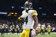 Pittsburgh Steelers wide receiver Antonio Brown (84) celebrates sho touchdown reception in the second half of an NFL football game against the New Orleans Saints in New Orleans, Sunday, Dec. 23, 2018. (AP Photo/Butch Dill)