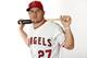TEMPE, ARIZONA - FEBRUARY 19: Mike Trout #27 poses for a portrait during Los Angeles Angels of Anaheim photo day on February 19, 2019 in Tempe, Arizona. (Photo by Jamie Squire/Getty Images)