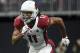 Arizona Cardinals wide receiver Larry Fitzgerald (11) runs a pass route during the first half of an NFL football game against the Atlanta Falcons, Sunday, Dec. 16, 2018, in Atlanta. (AP Photo/John Amis)