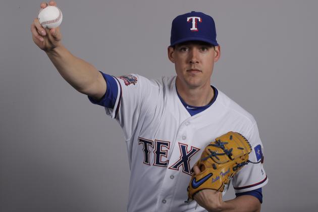 This is a 2019 photo of Luke Farrell of the Texas Rangers baseball team. This image reflects the Texas Rangers active roster as of Wednesday, Feb. 20, 2019, when this image was taken. (AP Photo/Charlie Riedel)