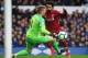 LIVERPOOL, ENGLAND - MARCH 03: Mohamed Salah of Liverpool is foiled by Jordan Pickford of Everton as he saves during the Premier League match between Everton FC and Liverpool FC at Goodison Park on March 03, 2019 in Liverpool, United Kingdom. (Photo by Shaun Botterill/Getty Images)