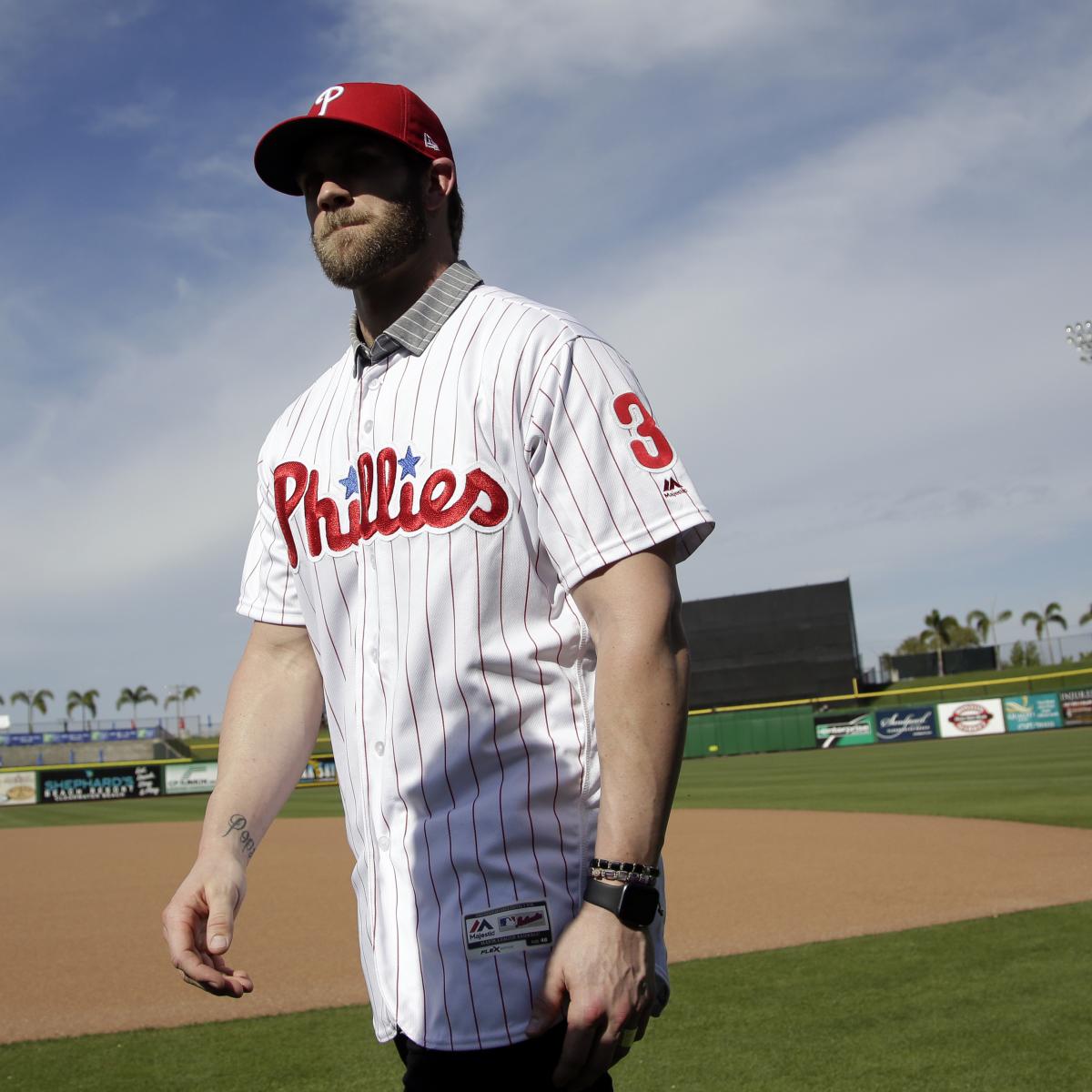 Bryce Harper's Phillies Jersey Sets Sales Record Within 24 Hours