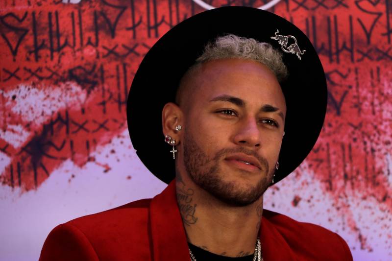 Paris Saint-Germain's Brazilian forward Neymar poses as he arrives at his birthday party in Paris on February 4, 2019. (Photo by Thomas SAMSON / AFP) (Photo credit should read THOMAS SAMSON/AFP/Getty Images)