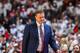 LUBBOCK, TX - FEBRUARY 23: Head coach Bill Self of the Kansas Jayhawks walks back to the bench during the game against the Texas Tech Red Raiders on February 23, 2019 at United Supermarkets Arena in Lubbock, Texas. Texas Tech defeated Kansas 91-62. (Photo by John Weast/Getty Images)