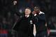 PARIS, FRANCE - MARCH 06: Manchester United head coach Ole Gunnar Solskjaer and Paul Pogba celebrate the victory after the UEFA Champions League Round of 16 Second Leg match between Paris Saint-Germain and Manchester United at Parc des Princes on March 06, 2019 in Paris, . (Photo by Etsuo Hara/Getty Images)