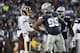 Dallas Cowboys defensive tackle David Irving (95) celebrates a sack during an NFL football game against the Washington Redskins, Sunday, Oct. 21, 2018, in Landover, Md. (AP Photo/Mark Tenally)