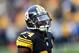 Pittsburgh Steelers wide receiver Antonio Brown (84) warms up before an NFL football game against the New England Patriots in Pittsburgh, Sunday, Dec. 16, 2018. (AP Photo/Keith Srakocic)