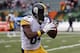 Pittsburgh Steelers wide receiver Antonio Brown practices before an NFL football game against the Cincinnati Bengals, Sunday, Oct. 14, 2018, in Cincinnati. (AP Photo/Gary Landers)