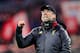 MUNICH, GERMANY - MARCH 13: Manager of Liverpool, Jurgen Klopp celebrates his sides win after the UEFA Champions League Round of 16 Second Leg match between FC Bayern Muenchen and Liverpool at Allianz Arena on March 13, 2019 in Munich, Bavaria. (Photo by Chris Brunskill/Fantasista/Getty Images)