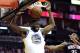 Golden State Warriors' Draymond Green (23) dunks the ball as Houston Rockets' Kenneth Faried (35) defends during the first half of an NBA basketball game, Wednesday, March 13, 2019, in Houston. (AP Photo/David J. Phillip)