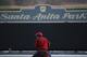 REPORT - In this issue of October 29, 2014, photo, a runner waits near the track as the horses train for the Breeders' Cup horse racing at Santa Anita Park in Arcadia, California. A person directly aware of the situation says a 21st horse died in Santa Anita. The person spoke to the Associated Press on condition of anonymity on Tuesday, March 5, 2019 because the fatality has not been publicly announced. In total, 21 horses have died since the beginning of the winter demonstration of the circuit, on December 26th. (AP Photo / Jae C. Hong, file)