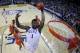 CHARLOTTE, NORTH CAROLINA - MARCH 14: (EDITOR'S NOTE: Alternate crop.) Zion Williamson #1 of the Duke Blue Devils dunks the ball against the Syracuse Orange during their game in the quarterfinal round of the 2019 Men's ACC Basketball Tournament at Spectrum Center on March 14, 2019 in Charlotte, North Carolina. (Photo by Streeter Lecka/Getty Images)
