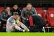 Liverpool's English midfielder Jordan Henderson recieves medical attention during the UEFA Champions League, last 16, second leg football match Bayern Munich v Liverpool in Munich, southern Germany, on March 13, 2019. (Photo by GUENTER SCHIFFMANN / AFP) (Photo credit should read GUENTER SCHIFFMANN/AFP/Getty Images)