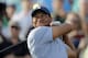 Tiger Woods tees off on the 12th hole during the second round of The Players Championship golf tournament Friday, March 15, 2019, in Ponte Vedra Beach, Fla. (AP Photo/Gerald Herbert)