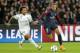 PARIS, FRANCE - MARCH 06: Kylian Mbappe of Paris Saint Germain and Marcelo of Real Madrid in action during the UEFA Champions League Round of 16 Second Leg match between Paris Saint-Germain and Real Madrid at Parc des Princes on March 6, 2018 in Paris, France. (Photo by Romain Perrocheau/Getty Images)